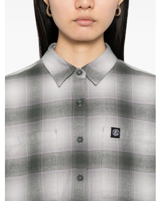 SPORT b. by agnès b. Gray Plaid Cotton Shirt