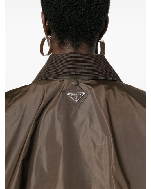 Prada Brown Corduroy-collar Storm Jacket