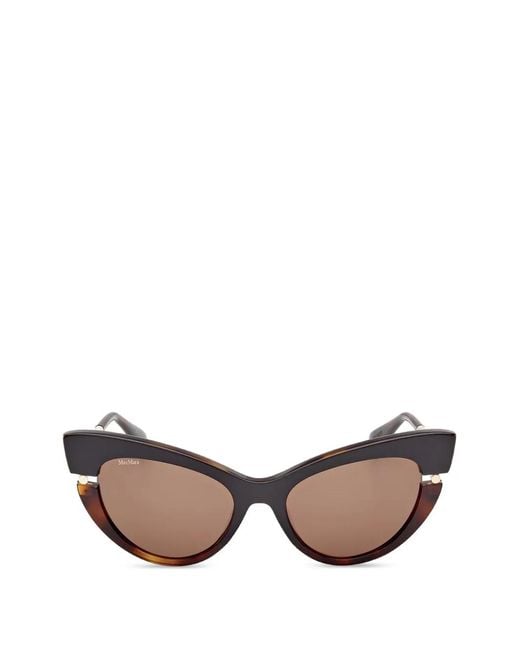 Max Mara Eyewear Brown Lunettes De Soleil À Monture Papillon