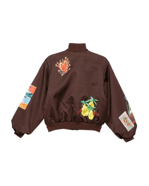 ALÉMAIS Brown Graphic-Print Jacket