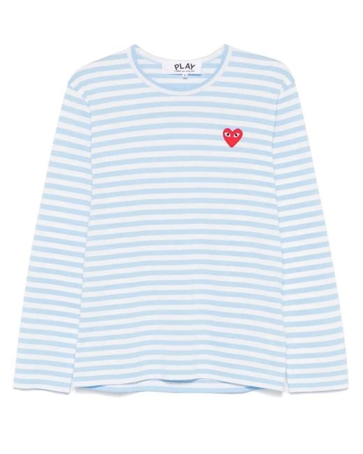 COMME DES GARÇONS PLAY Blue Striped T-Shirt