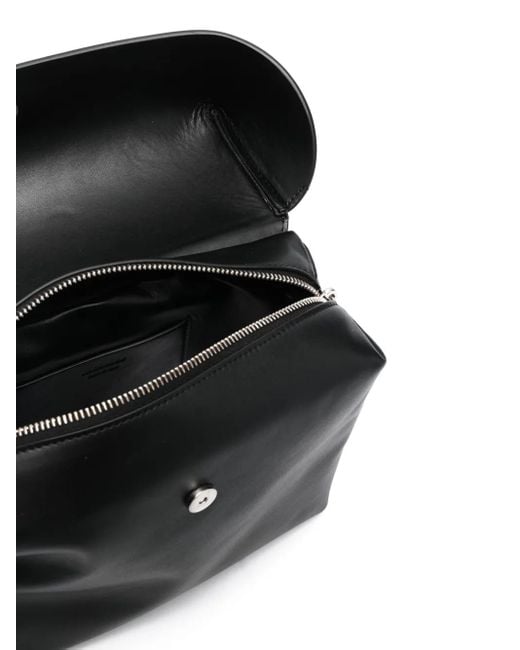 Jil Sander Black Leather Shoulder Bag for men
