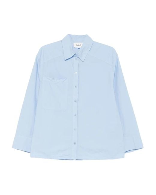 Ba&sh Blue Long-Sleeves Cotton Shirt