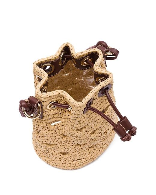 Bolso mini de ganchillo Isla de color Natural