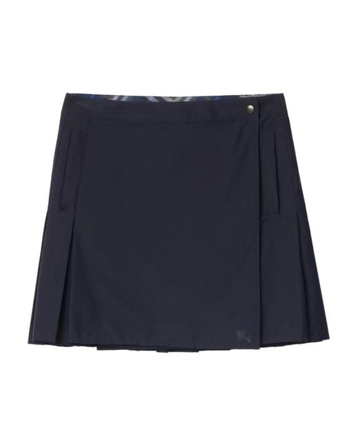 Burberry Blue Wrap Mini Skirt
