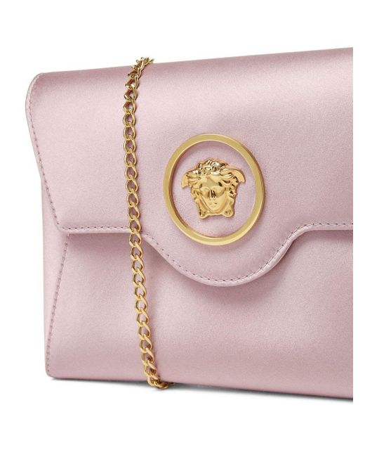 Versace Pink La Medusa Envelope Clutch Bag