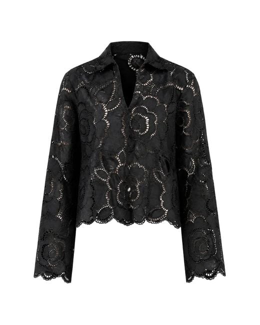 CISSA Black Victorian Broderie Anglaise Shirt