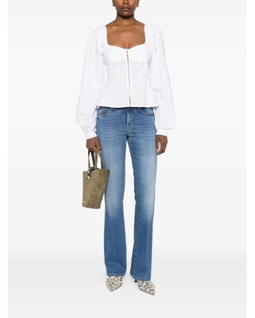 Cambio Blue Paris Faded-Wash Jeans