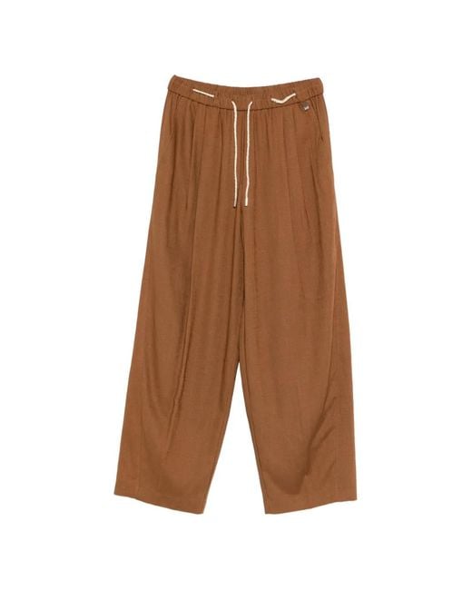 Pantalones Con Cordones Herno de color Brown