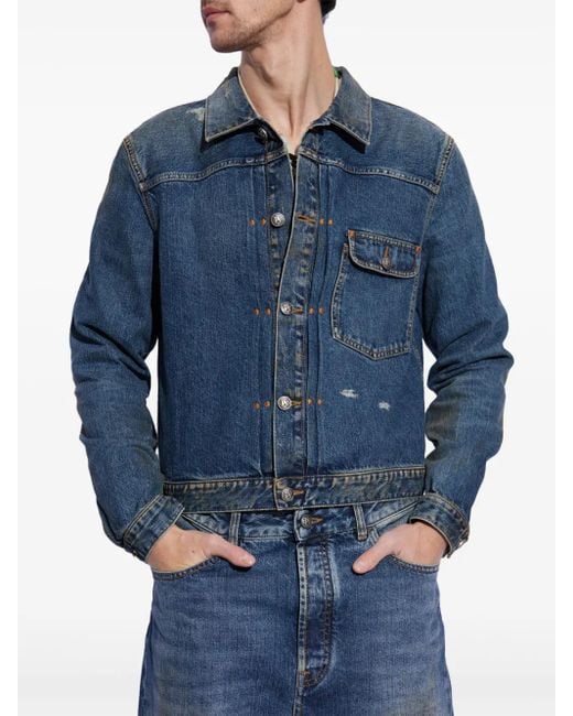 Palm Angels Blue Denim Jacket for men