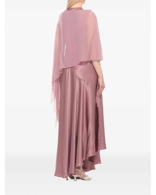 Antonelli Pink Melone Asymmetric-Hem Scarf