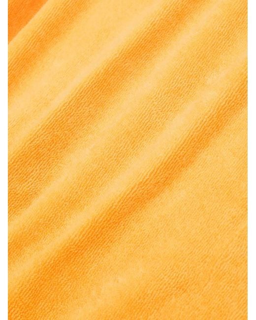 Sporty & Rich Yellow Ny Tennis Club Cotton Shorts