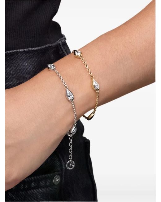 Jewels Aficionado 14Kt Gouden Mika Armband Met Peervormige Diamant in het Metallic