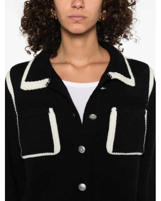Pinko Black Sweaters Blu Bianco