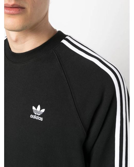Adidas Black Logo-Print Sweatshirt for men