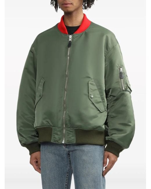 Undercover Green Reversible Bomber Jacket for men