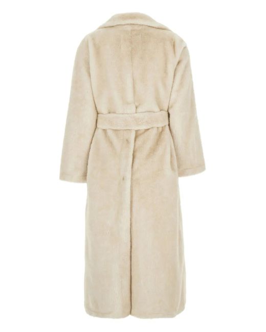 VALENTINI 1972 Natural Belted Faux-Fur Coat