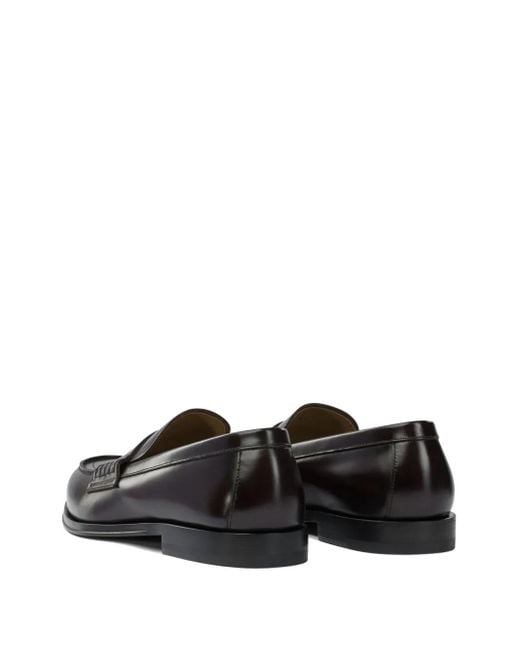 Henderson Black Leather Loafers for men