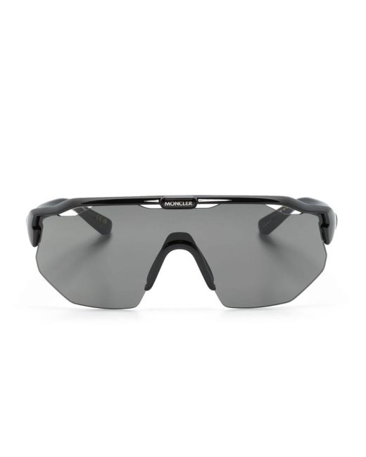 Moncler Gray Shield-frame Sunglasses for men