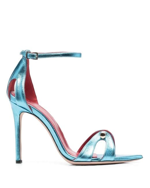 HARDOT Blue 100Mm Bar-Detail Sandals