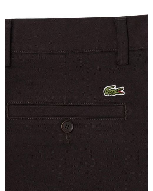 Lacoste Black Pantalon Chino Boutonné for men