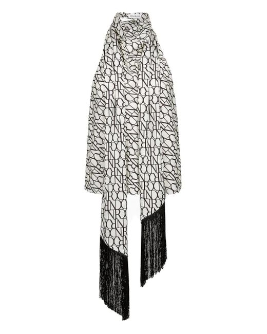 Nina Ricci Top Met Halternek En Franje in het White