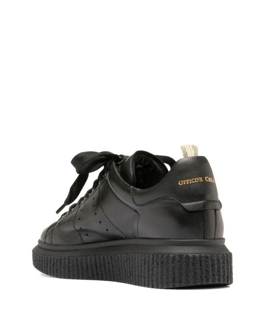 Officine Creative Black Krace Sneakers mit Plateau