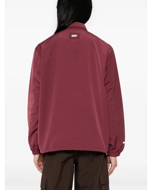 Aape By A Bathing Ape Red Moonface Logo Coach Jacket for men