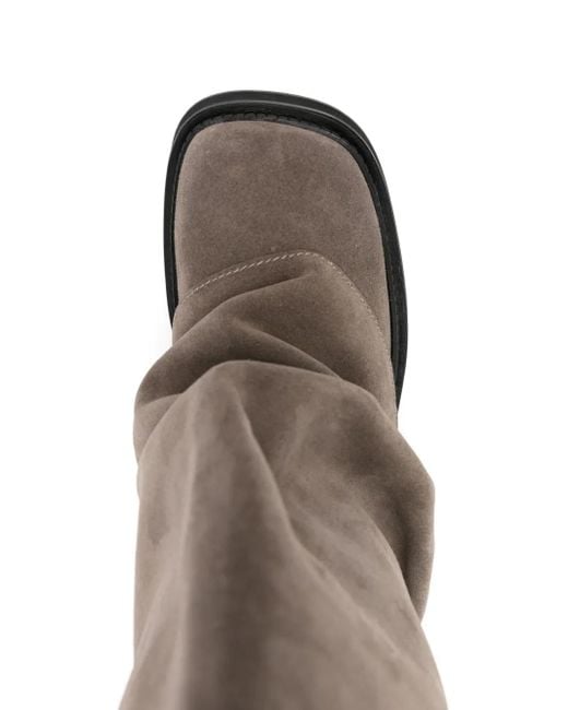 The Attico Brown Robin Gathered Boots