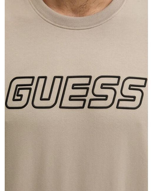 Guess Natural Logo-Print Sweatshirt for men
