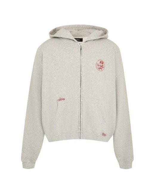 NAHMIAS White Youth Enrichment Graphic-Print Zip-Up Hoodie for men