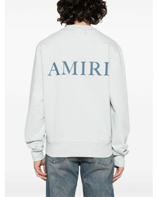 Amiri White Logo-stamp Cotton Sweatshirt for men