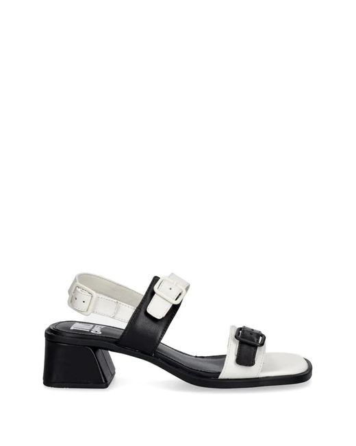 Camper White Twins Buckle-Strap Sandals