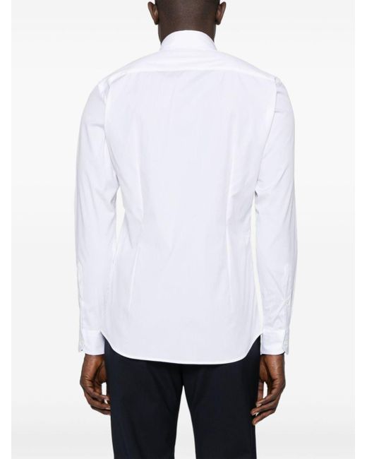 Fay Plain cotton shirt in White für Herren