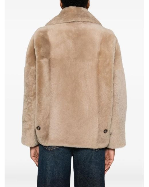 Yves Salomon Natural Double-Breasted Jacket