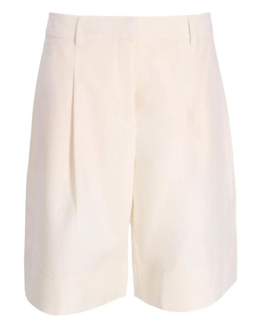 Boss Natural Pleated Tailored Shorts