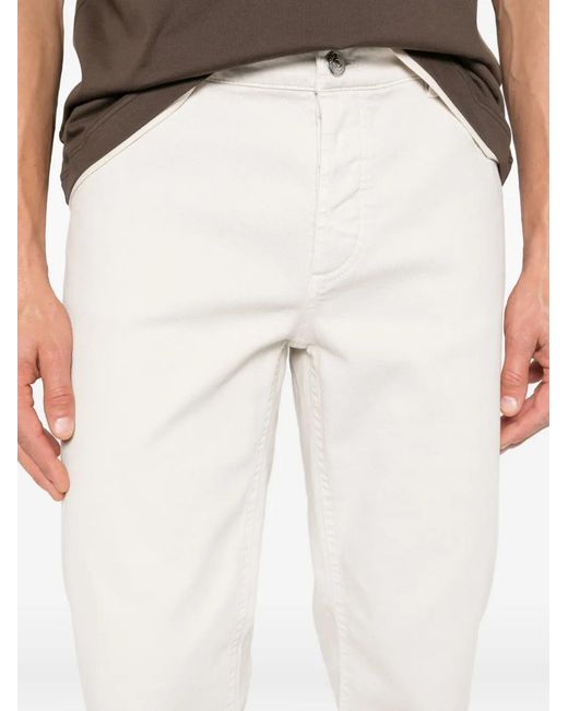 Brunello Cucinelli White Straight-Leg Jeans for men
