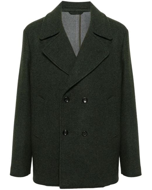 Etro Green Peacoat With Welt Pockets And Sleeves for men
