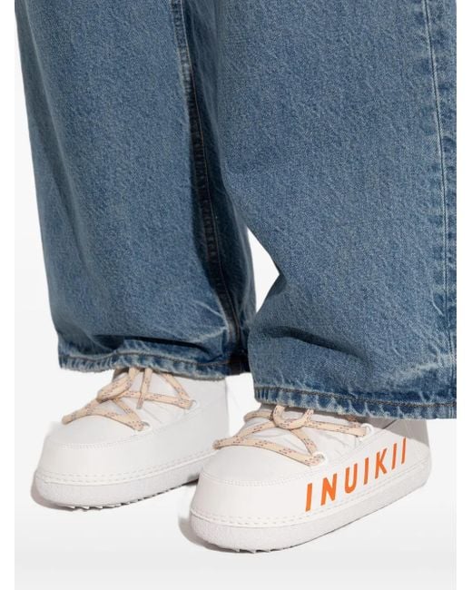 Inuikii White Lace-Up Boots