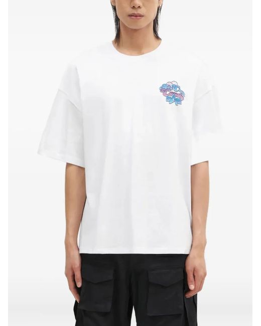 Alpha Industries White Graphic T-Shirt for men