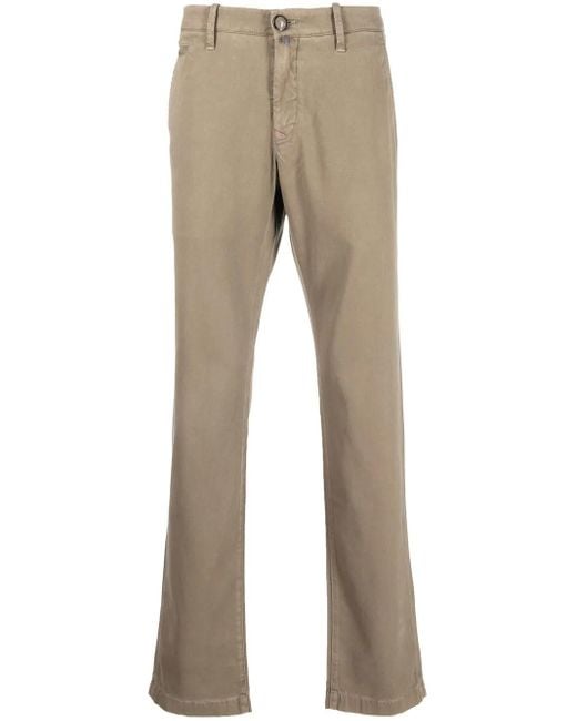 Jacob Cohen Natural Straight-Leg Twill Trousers for men