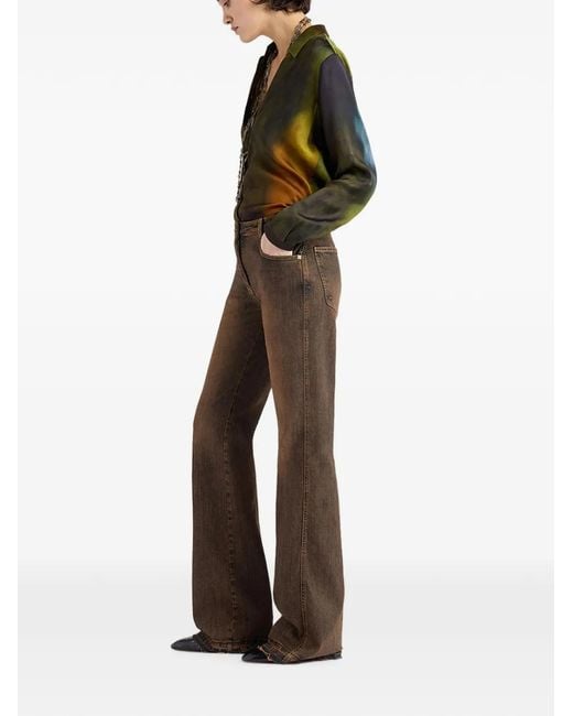 Momoní Brown Luis Stonewashed Flared Jeans