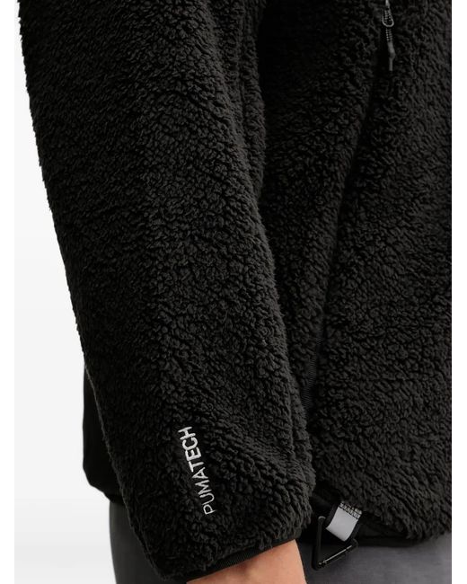 PUMA Black Tech Relaxed Sherpa Jacket for men