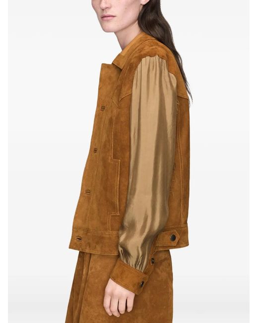 Maison Margiela Brown Suede Bomber Jacket