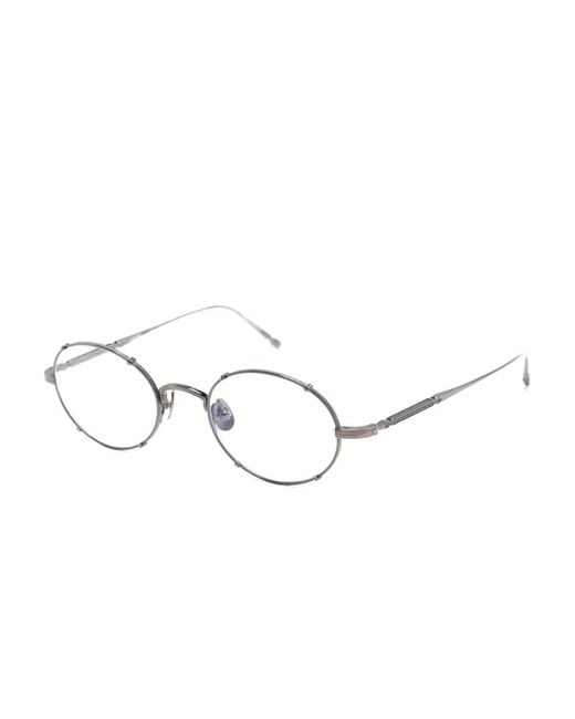 Matsuda Natural Oval-Frame Glasses