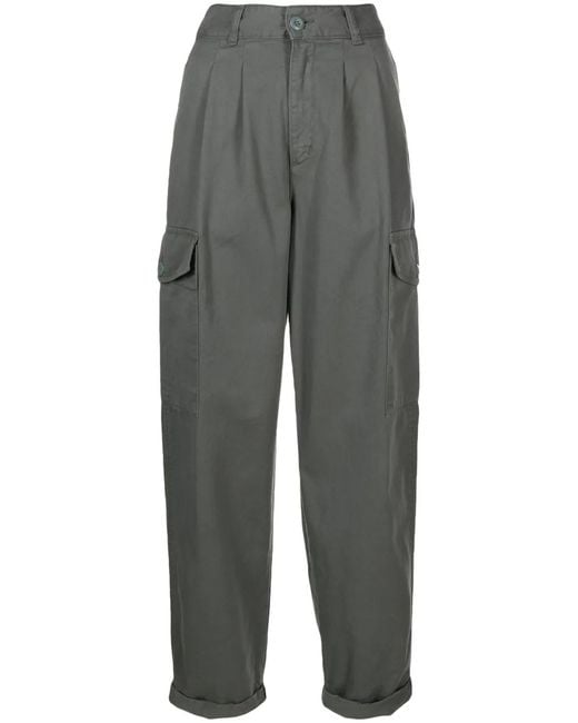 Carhartt Gray High-Waisted Cargo Trousers