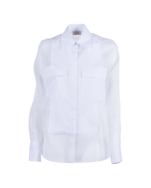 Mazzarelli White Josephine Panelled Shirt