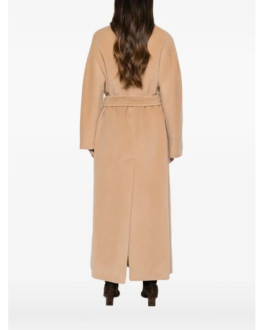 Tagliatore Natural Double-Breasted Wool Coat