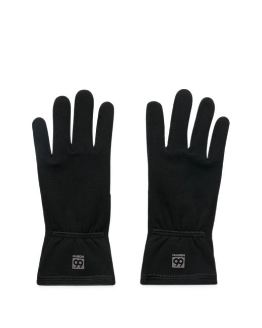 66 North Black Vík Logo-Print Gloves