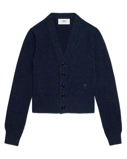 AMI Blue Ami De Coeur Cardigan